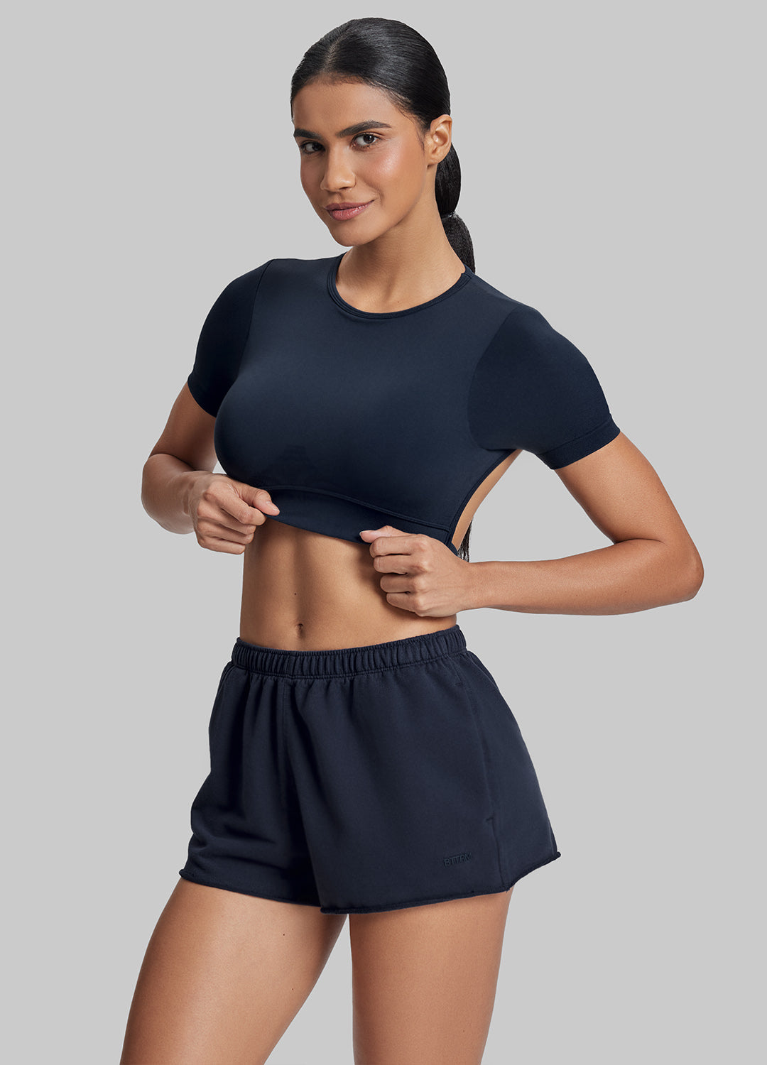 French Terry Jersey Shorts Midt-Lår - Lunvika Boutique