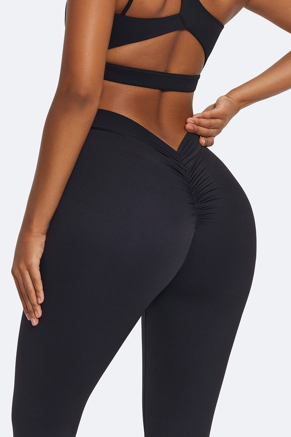 Ruched High-Wist Leggings - Lunvika Boutique