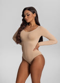 Sømløs Longsleeve Bodyshaper Bodysuit Tummy Control - Lunvika Boutique