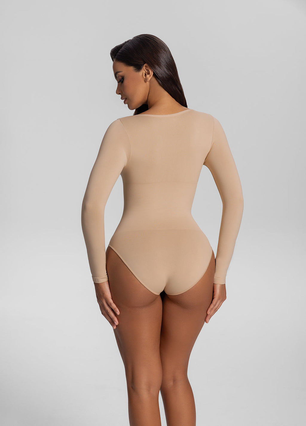 Sømløs Longsleeve Bodyshaper Bodysuit Tummy Control - Lunvika Boutique