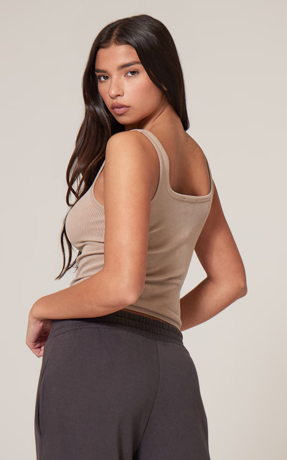 Faded Neck Vest Topp - Lunvika Boutique